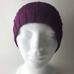 Crochet Purple Beanie Hat